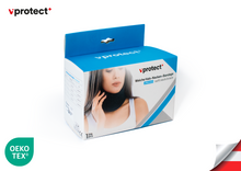 Load image into Gallery viewer, Die weiche Hals-Nacken-Bandage von Vprotect ist für Damen und Herren geeignet und hilft bei Verschleiß der Wirbelsäule und Schiefhals. Die Bandage ist latexfrei und OEKO-Tex Zertifiziert
