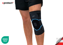 Lade das Bild in den Galerie-Viewer, Die Vprotect Kniebandage hilft bei postoperativen Ödemen, Verstauchungen und sind Latexfrei
